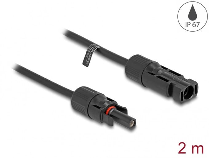 Delock DL4 Solar Cable 6 mm² male to female 2 m black