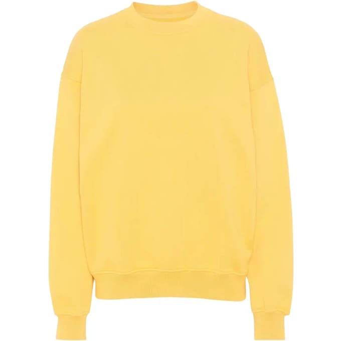 Sweatshirt ronde hals Colorful Standard Organic oversized lemon yellow