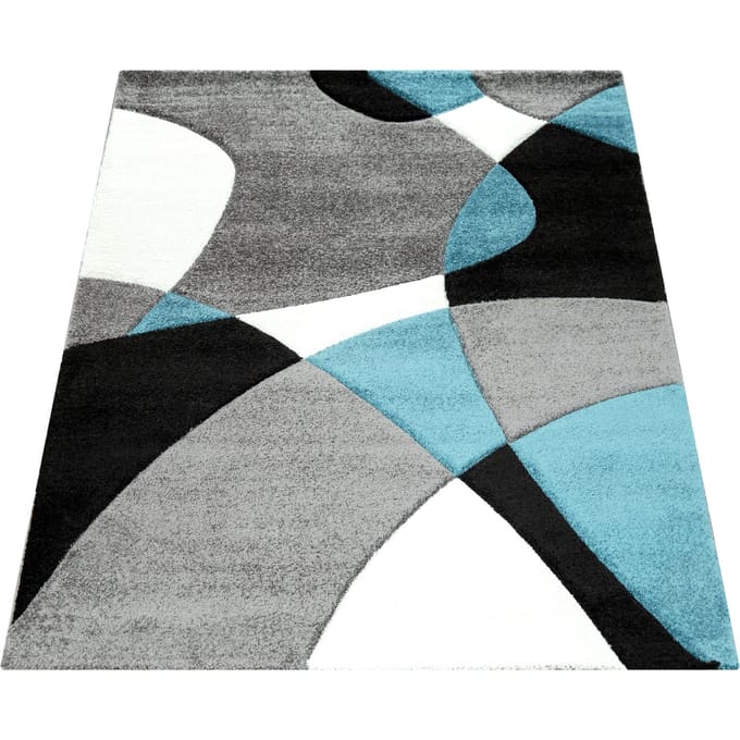 Modern tapijt Diamora turquoise 80x150 cm