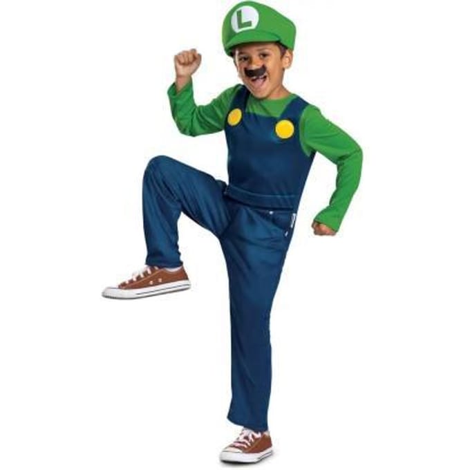 NINTENDO - SUPER MARIO BROS, Luigi Elevated Fancy Aankleden, Maat S (4-6 jaar), Kind