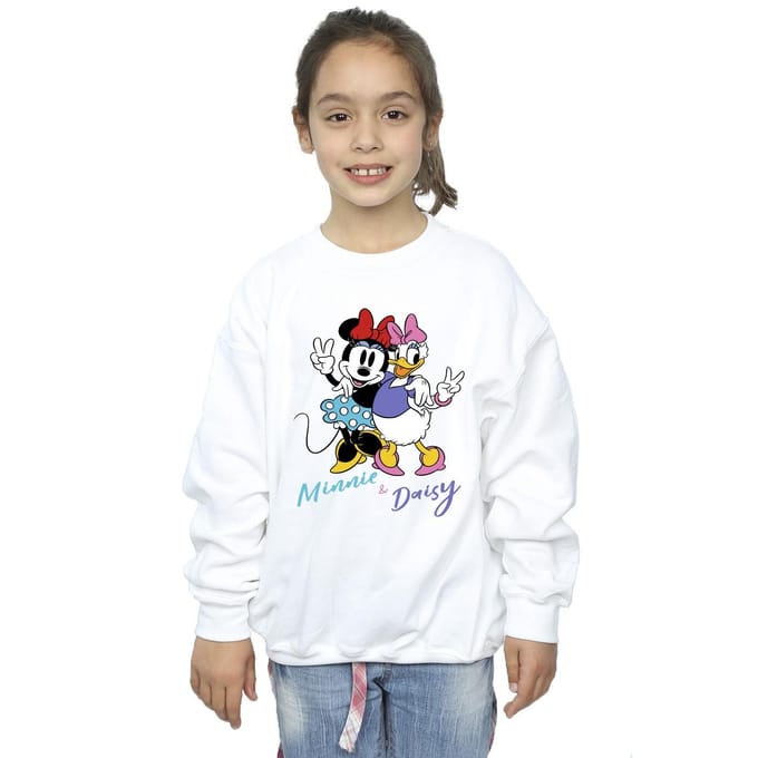 Disney Meisjes Minnie Mouse en Daisy Sweatshirt (Wit)