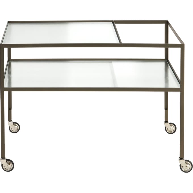 Richard Lampert Herbert Hirche bar trolley - antiek brons