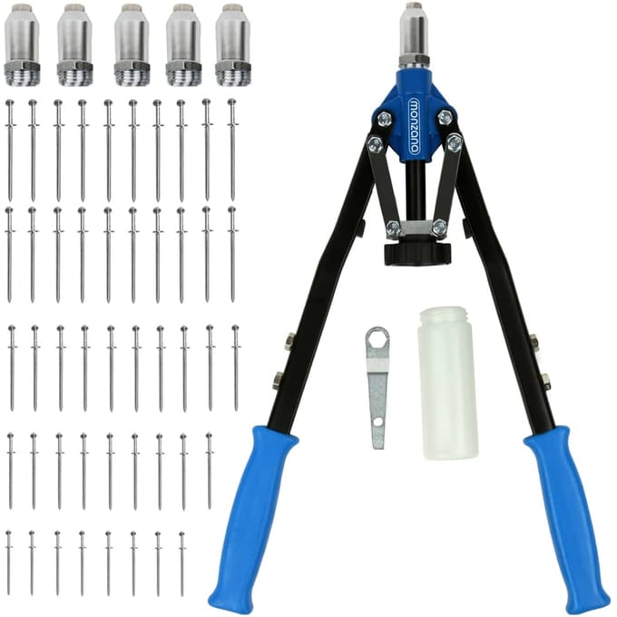Popnageltang Klinknageltang met 5 Adapters