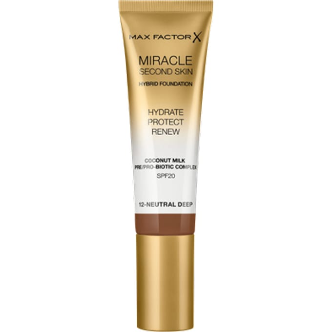 Max Factor Miracle Second Skin Hybrid SPF20 12 Neutral Deep Foundation - 30 ml