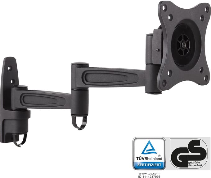 InLine® Muurbeugel, voor monitoren tot 69cm (27), max. 15kg, 2-delige arm