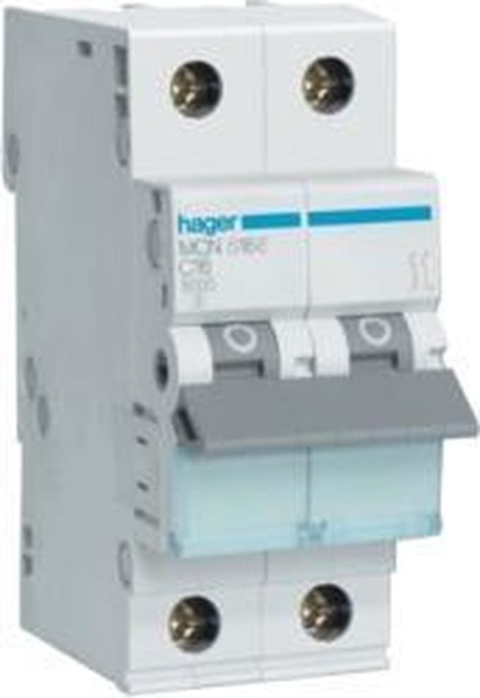 Hager Miniature circuit breaker mcb 1p+n 6ka c-16a