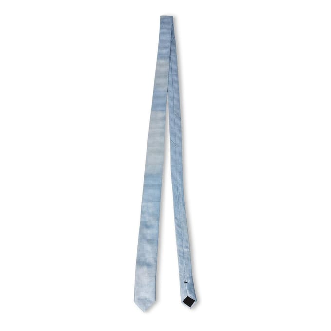 Boss Micro Raster Jacquard Stropdas (Medium Blauw)