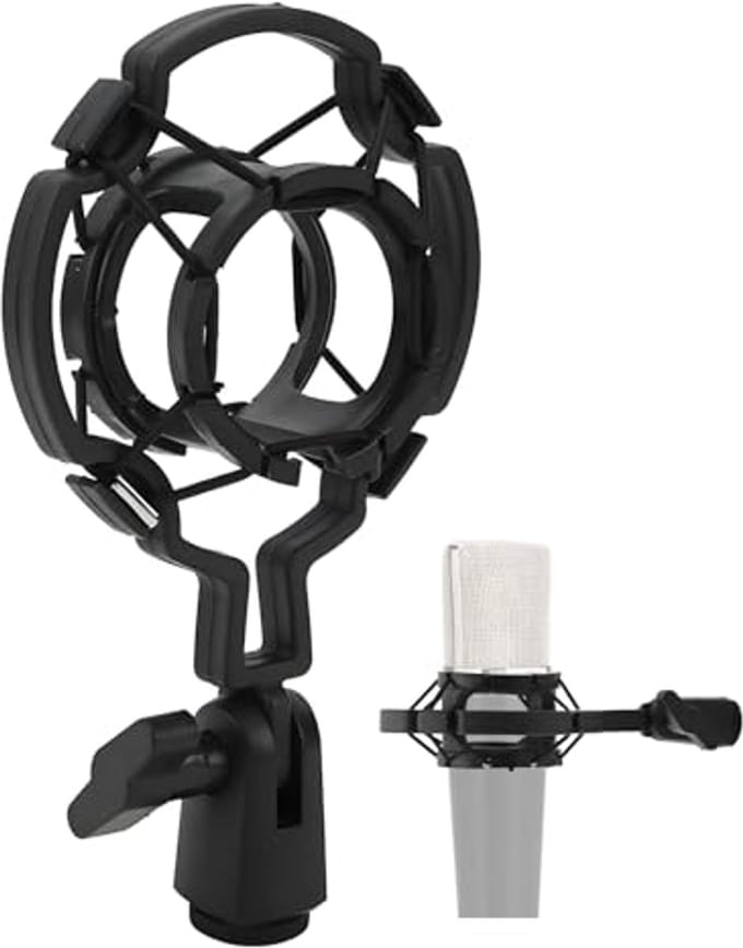 Allecto - Microfoon Shock Mount - Universele Microfoonhouder - Verstelbare Anti-vibratie Mount - Geschikt voor Opname - Professioneel Geluid - Idea...