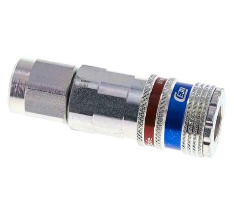 Staal/Messing DN 7.6 (7.2 Euro) Safety Luchtkoppeling Snelkoppeling 8x12 mm (streamline) Push-On - CLS7-S-SB-SE-C-8