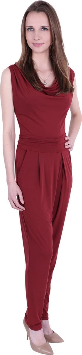 John Zack - Bordeauxrode Jumpsuit/Broekpak