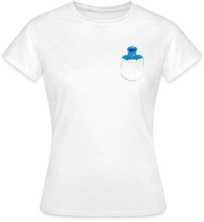 Sesamstraat Koekiemonster In Een Zak T-Shirt Dames