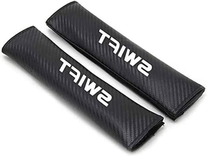 Autogordel Covers - Schouder Pads - Comfortabel Rijden - Koolstofvezel Materiaal - 2 Stuks - Wit