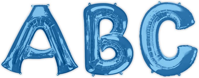 AMSCAN - Blauwe aluminium letter ballon - Blauw