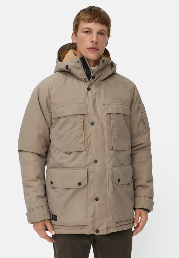 camel active Winterjas met zakken - Maat menswear-54 - Beige
