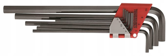 Teng Tools Inbussleutelset Lang 9 Delig Chroom-Vanadium