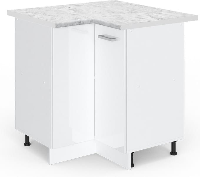 Vicco R-Line Hoekkast – 75.6 cm, WB Marmer Wit Hoogglans