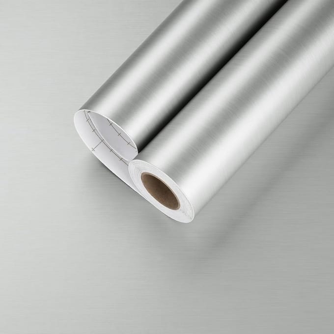 CE - Zelfklevend Aluminium Behang - 40x300cm - Waterdicht - Zilver