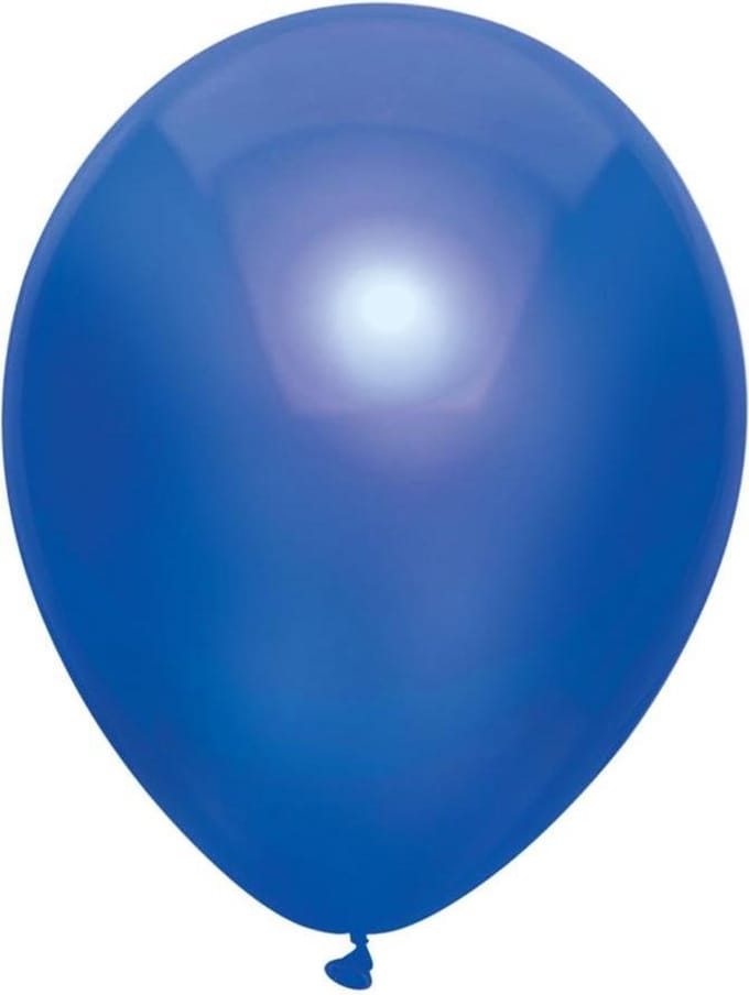 Metallic Ballonnen Donker Blauw : 100 Stuks