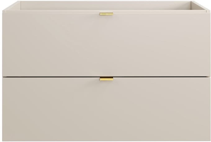Vente-unique Zwevend wastafelmeubel - Beige kleur - 80 cm - LAVENA