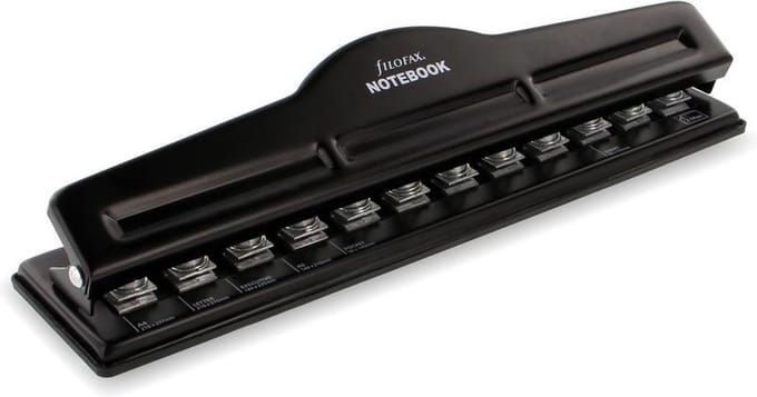 Filofax Notebook Perforator Multifit Zwart