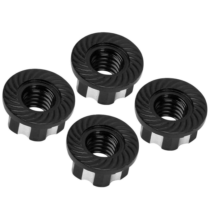 Lot de 4 écrous hexagonaux M4 en alliage d'aluminium pour voiture télécommandée HSP Sakura D3 D4 110, noir noir