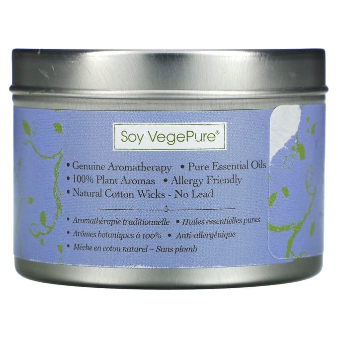 Ik ben Vegepure, Reisetin kaars, Tranquility, Lavendel, 79.38G(2.8oz) gray