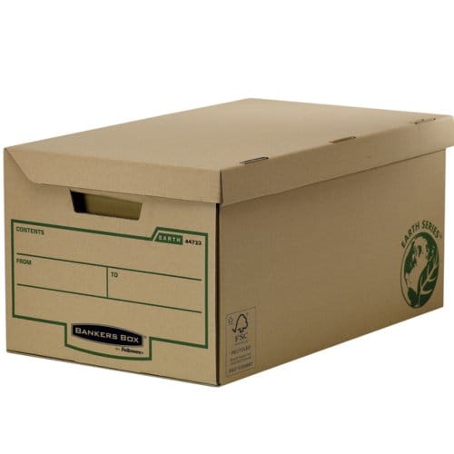Opbergdoos bankers box earth flip top bruin
