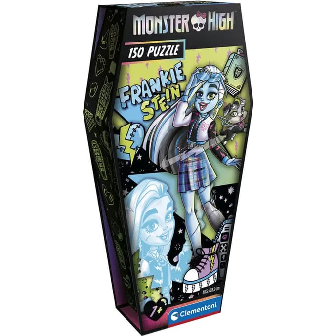 Clementoni - Puzzel - 150 Stukjes - Monster High Coffin Pack Frankie Stein - Puzzel Voor Kinderen Vanaf 7 Jaar