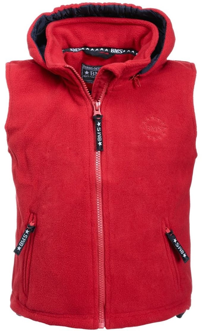 BMS Kinder Windsmoother Kids-vest met capuchon, rood