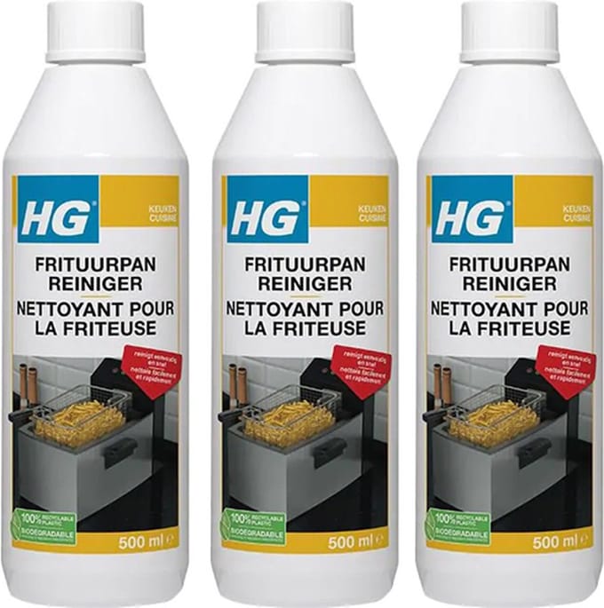 HG frituurpanreiniger - 3 stuks + Gratis KD spons
