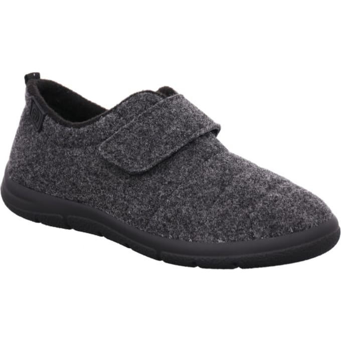 Rohde grijze heren pantoffels met klittenband