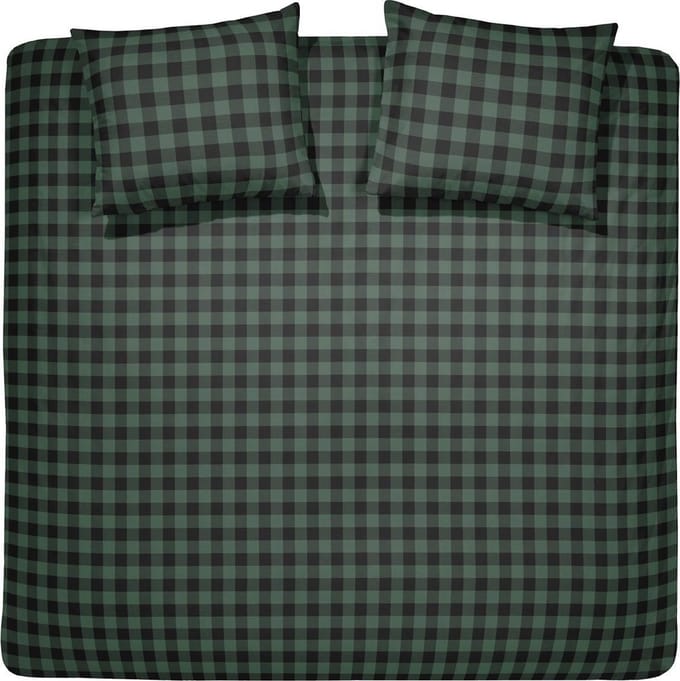 Damai - Timber - Dekbedovertrek - Flanel - 260x200/220 cm - Groen