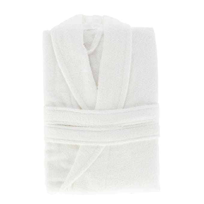 Ten Cate Badjas - Dames & Heren - Badstof - Katoen - Sauna Badjas - Ochtendjas - Kamerjas - Unisex - met Ceintuur - Wit - S/M