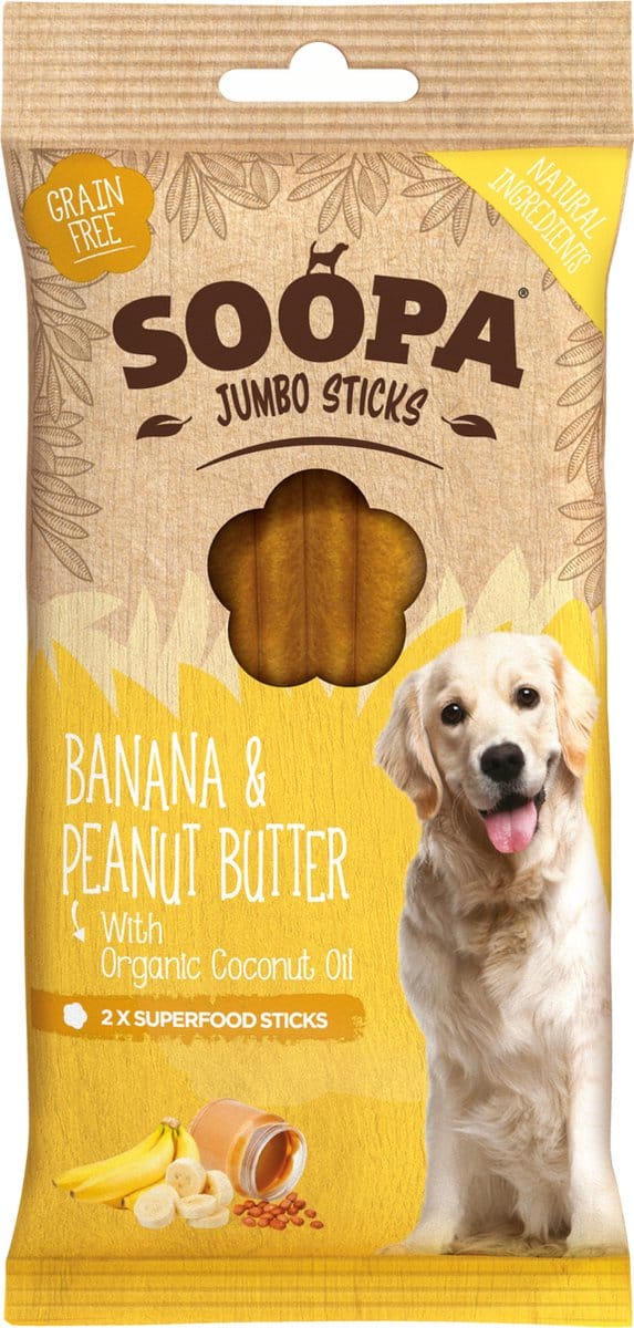 Soopa - Banaan & Pindakaas Jumbo Stick - 170g