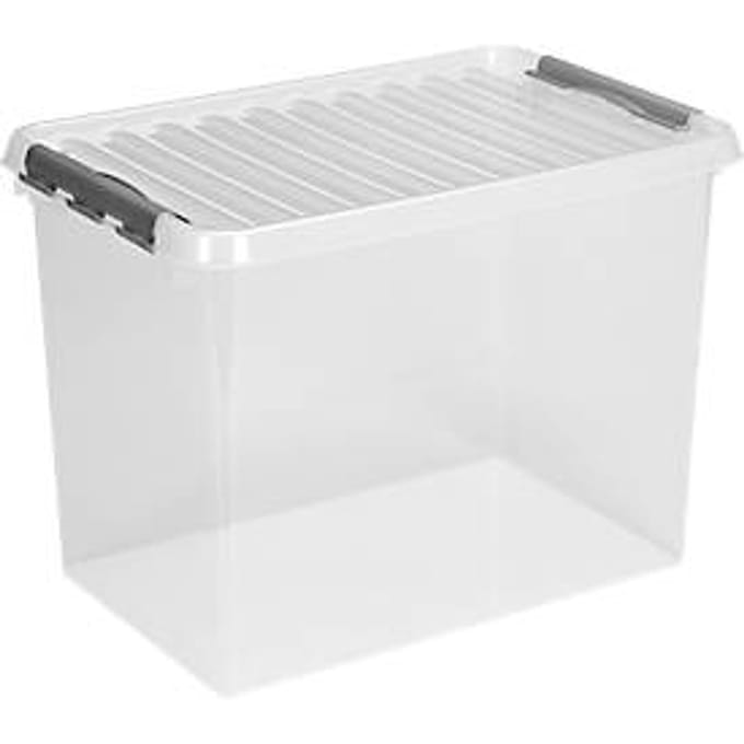 Opbergdoos Sunware Q-line - deksel - sluitclips - L 600 x B 400 x H 420 mm - 72 l