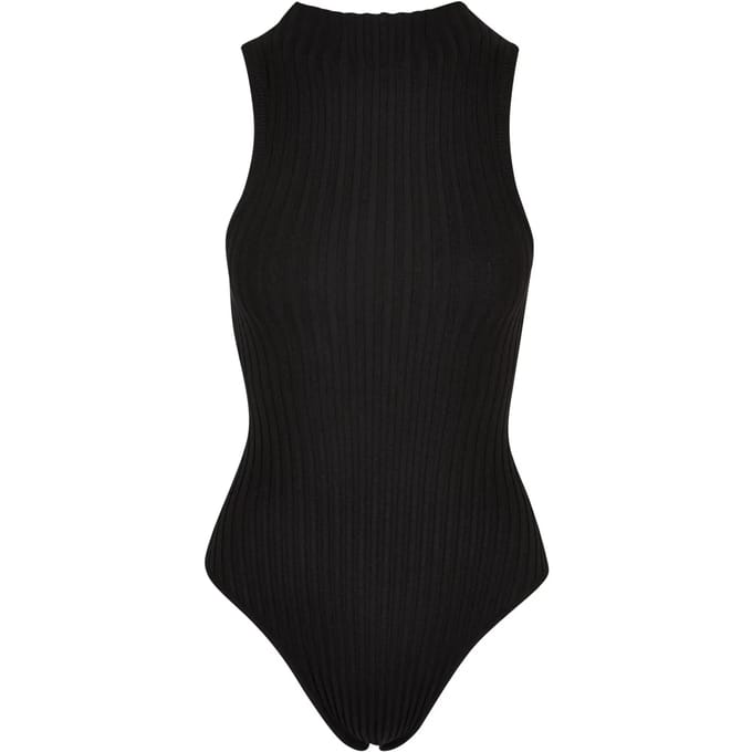 Urban Classics - Rib Knit Sleeveless Bodysuit - 5XL - Zwart