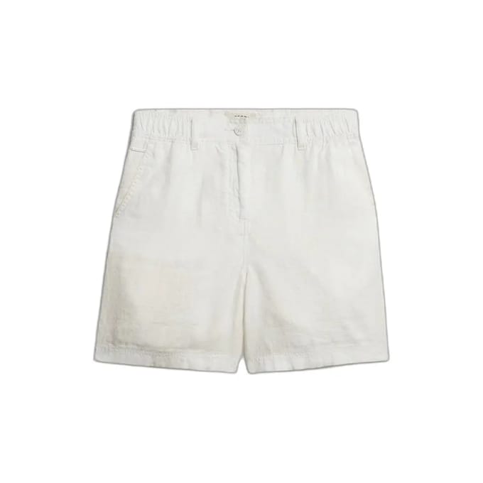 Superdry - Linnen Shorts Met Middelhoge Taille - Dames - Korte broeken
