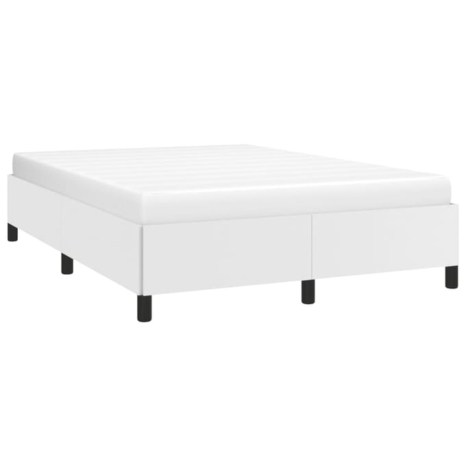 vidaXL - Bedframe - kunstleer - wit - 140x200 - cm