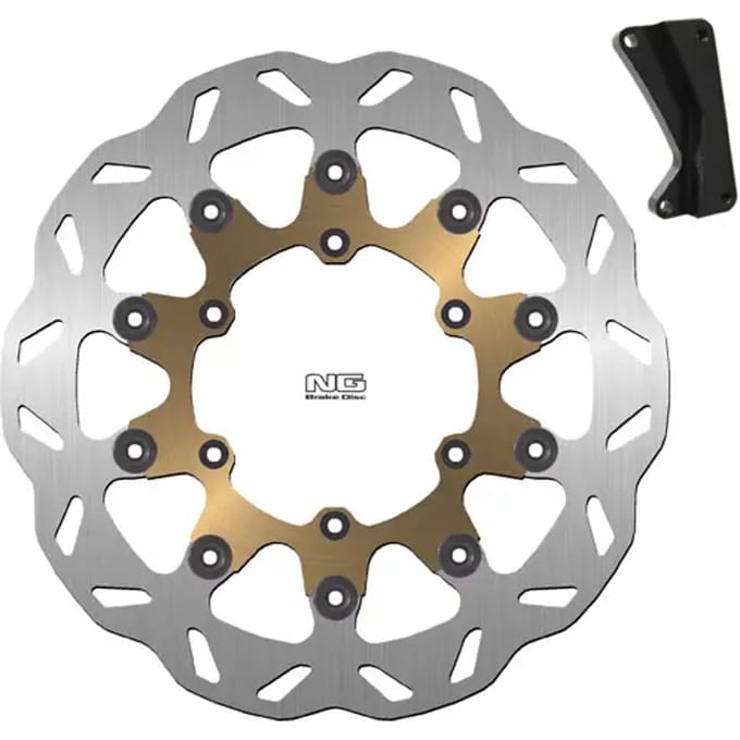 Vlotterende motorremschijfset en steuntje NG Brake Disc Wave 723XK13