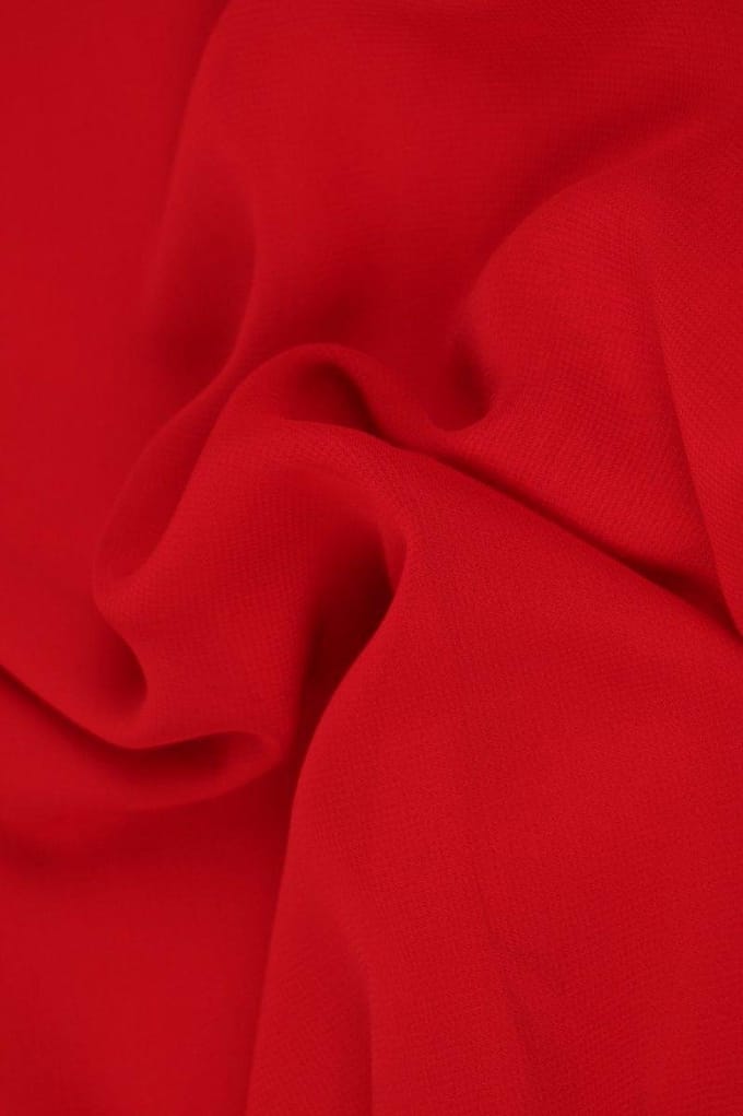Chiffon stof - Rood - 15 meter
