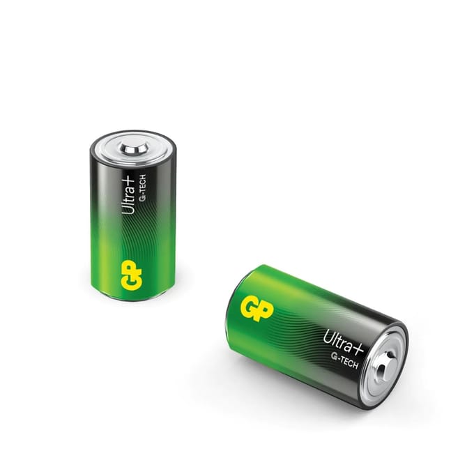 GP Ultra Plus Alkaline D Mono Batterijen (2-pack)