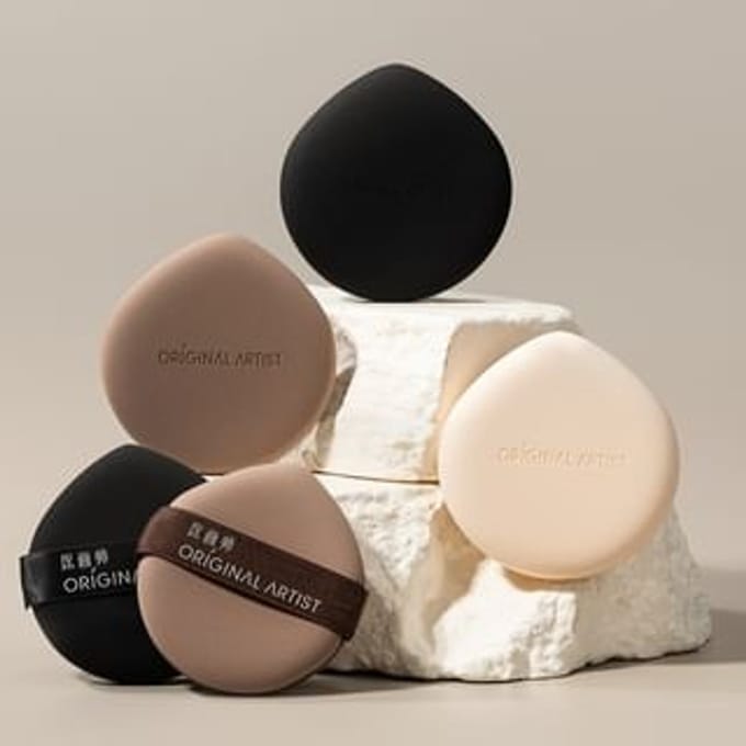 ORIGINAL ARTIST - Water Drop Skin-Friendly Powder Puff Set - 5 Types Coffee - Set (2pcs)
