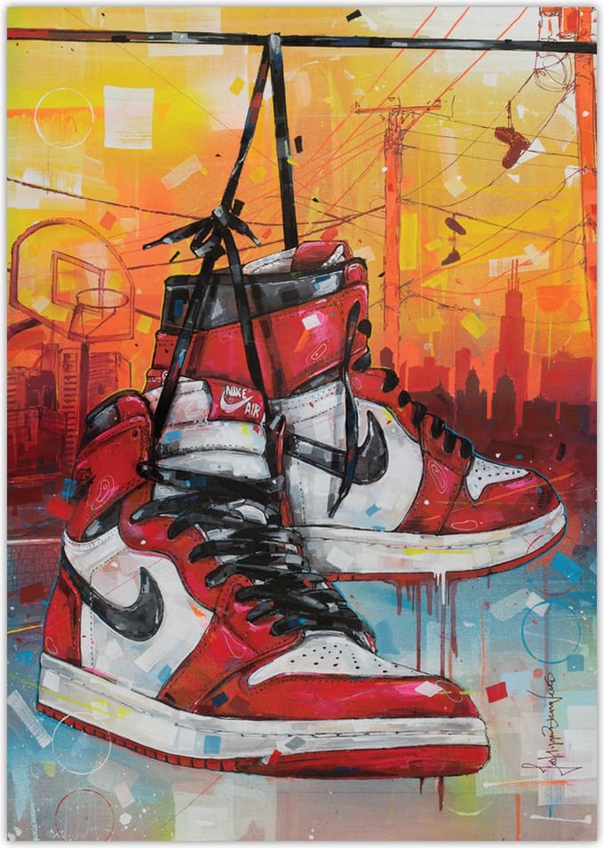 Sneaker poster powerlines Chicago 29,7x42 cm (A3)