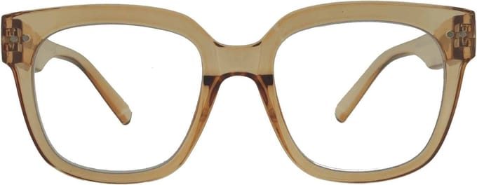 Ear2Ear 34112 leesbril Isla groot montuur - clear caramel