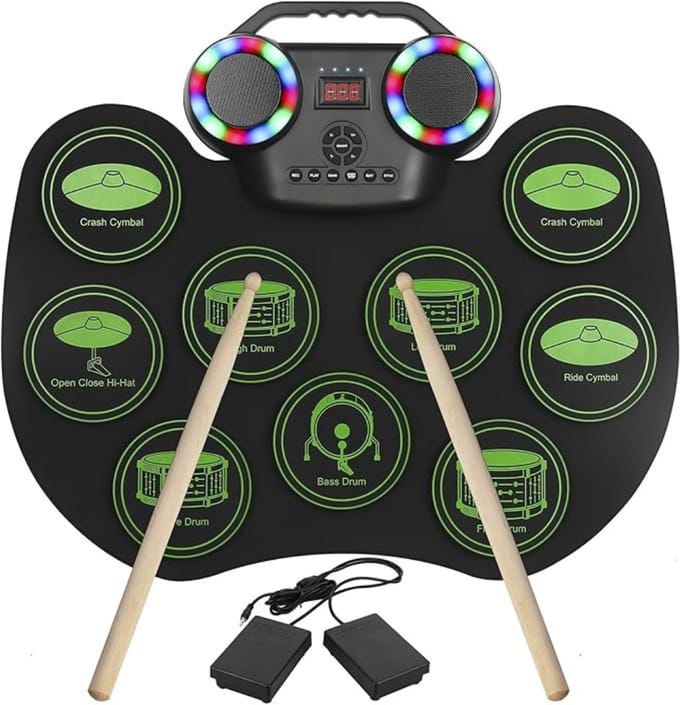 Core® Drumstel Elektronisch - Drumstel - Drumstel Elektronisch Volwassen - Groen - 42cm x 32cm x 4cm