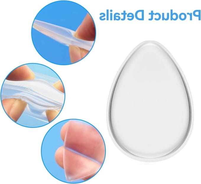 Wasbare Teardrop Silicone Makeup Spoon - 2 Stuks voor Cosmetica, Vloeibare Foundation en Correctie Applicator