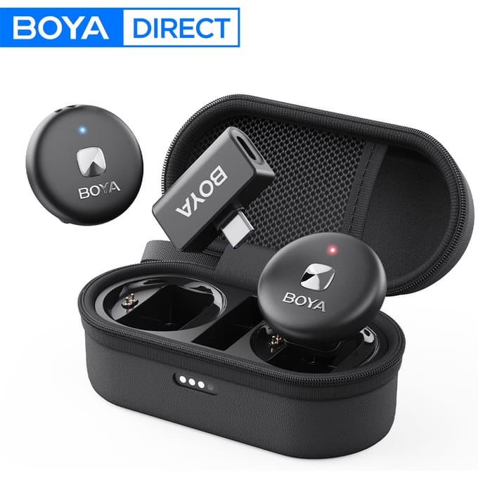 BOYA Omic D/U draadloze lavalier-reversmicrofoon voor iPhone iPad Android Type-c smartphone YouTube Live-opname Interview Vlog Omic-W