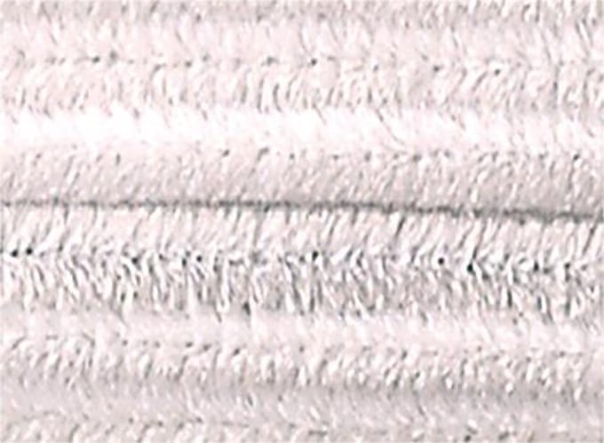 Chenilledraad Folia 50cm lang - 10 stuks wit