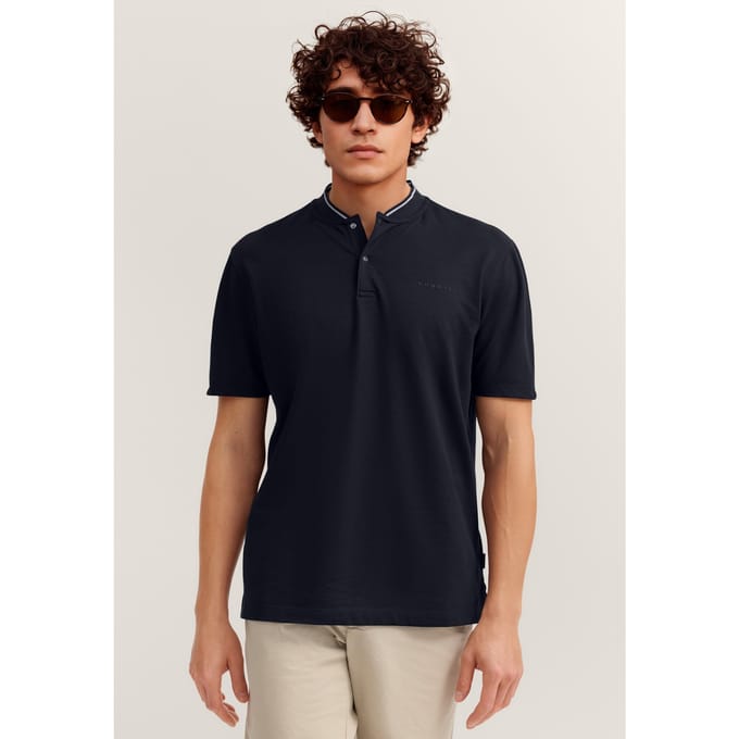 Bugatti Herren Poloshirt met een collegekraag
