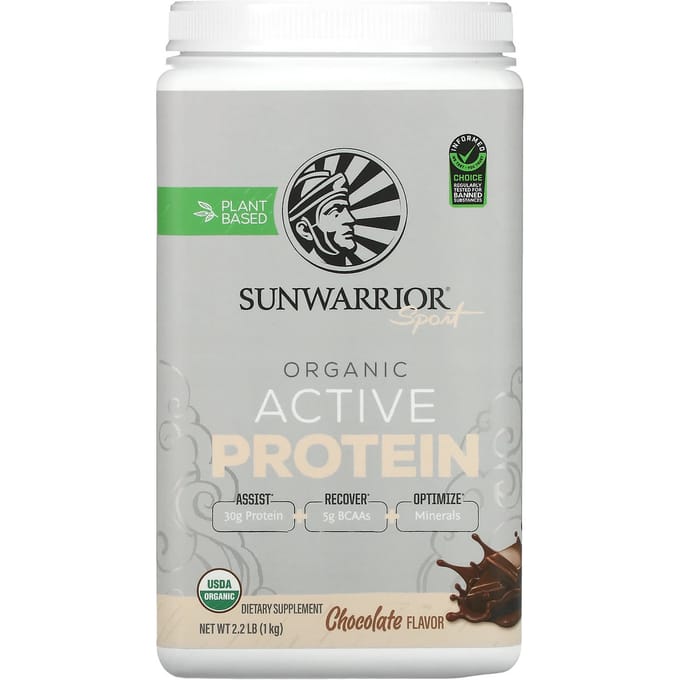 Sunwarrior Active Protein Organic (1000g) Chocolate - Eiwitten - Veganistisch eiwit